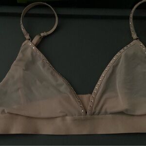 Aerie Tan Bralette with Stud Details